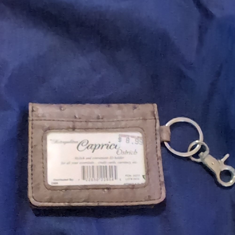 Caprico Ostrich Keychain Card Holder